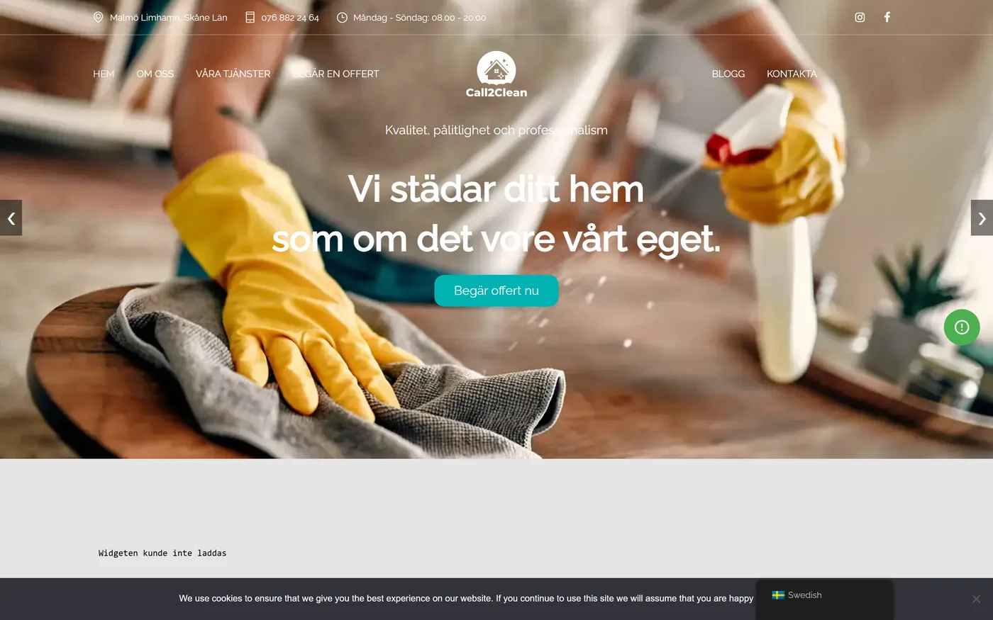 Call2Clean — клининговая компания в Швеции